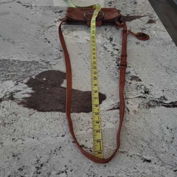 Harbour 2nd Cognac Leather Crossbody Bag with Buckle - Picture 3 of 15